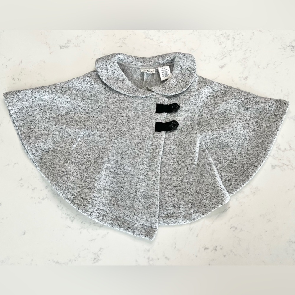 Max Studio baby Toddler Sweater Poncho, 2T, Gray